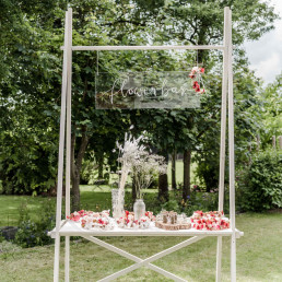 Flowerbar für Hochzeitsdeko zu leihen bei Franzi von Ganz Unverblümt